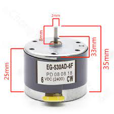 EG-530AD-6B MOTEUR A COURANT CONTINU CCW 6V 2400 tr/min