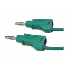 CORDON BANANE MALE 4mm 50CM VERT HIRSCHMANN