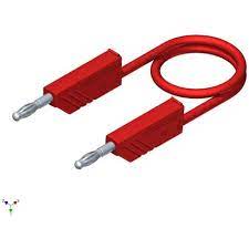 CORDON BANANE MALE 4mm 30CM ROUGE HIRSCHMANN