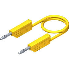 CORDON BANANE MALE 4mm 30CM JAUNE HIRSCHMANN