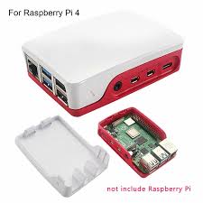 Boitier Officiel pour RASPBERRY ( Rouge+Blanc ) PI4 B ABS