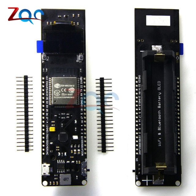 ESP32 OLED 0.96 POUCES + SUPPORT BATTERIE LITHIUM