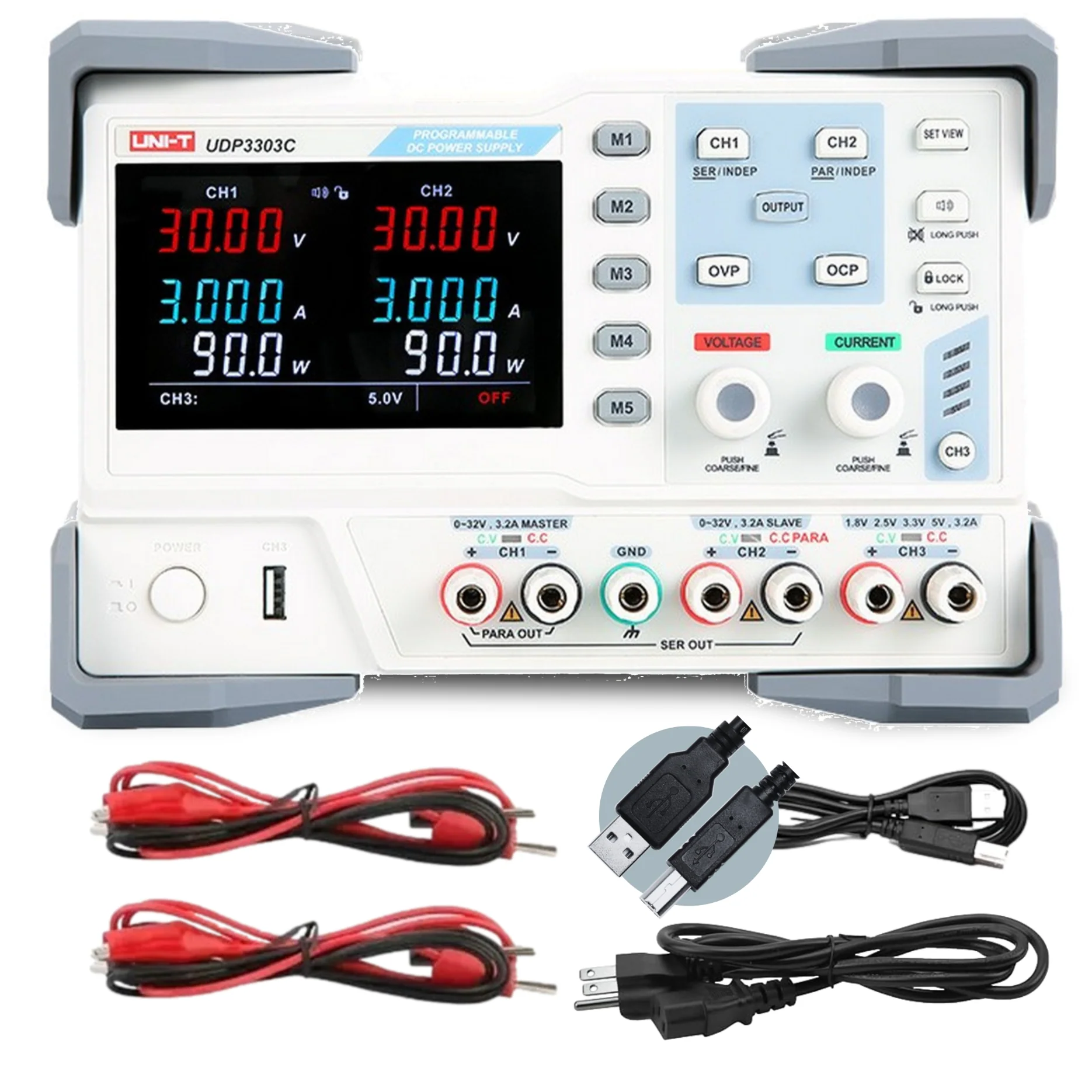 UDP3303C ALIMENTATION PROGRAMMABLE 3CH 2X 30V 3A 1.8V 3A 195W