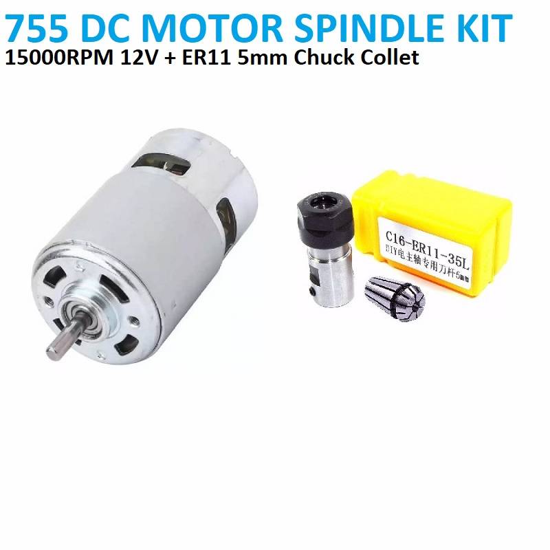 775 DC Motor CNC Spindle with ER11 Collet Kit