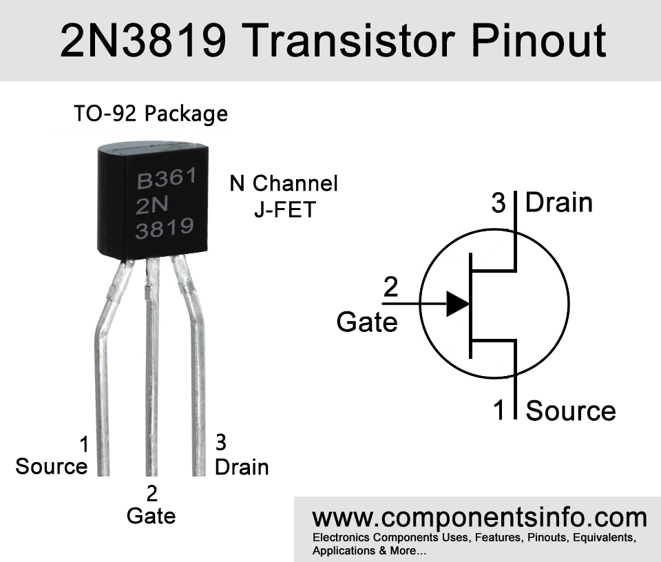 2N3819 TRANSISTOR N-CHANNEL JFET