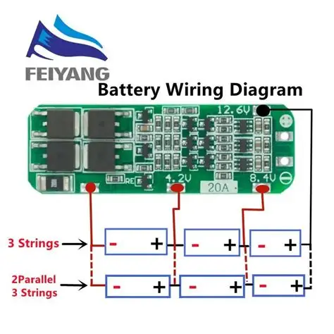 BMS 3S 20A MODULE CHARGEUR DE BATTERIES LITHIUM-Ion 18650