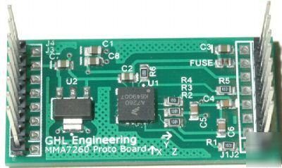 MMA7260 ±1.5g/±2g/±4g/±6g, 3-Axis, Analog Acceleration Sensor ( ACCELEROMETRE )