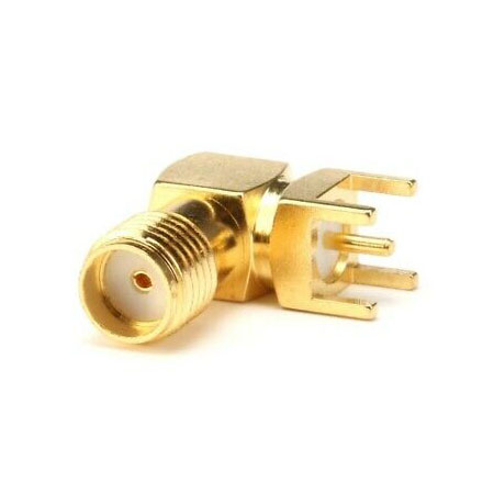 CONNECTEUR SMA FEMELLE COUDE à SOUDER PCB