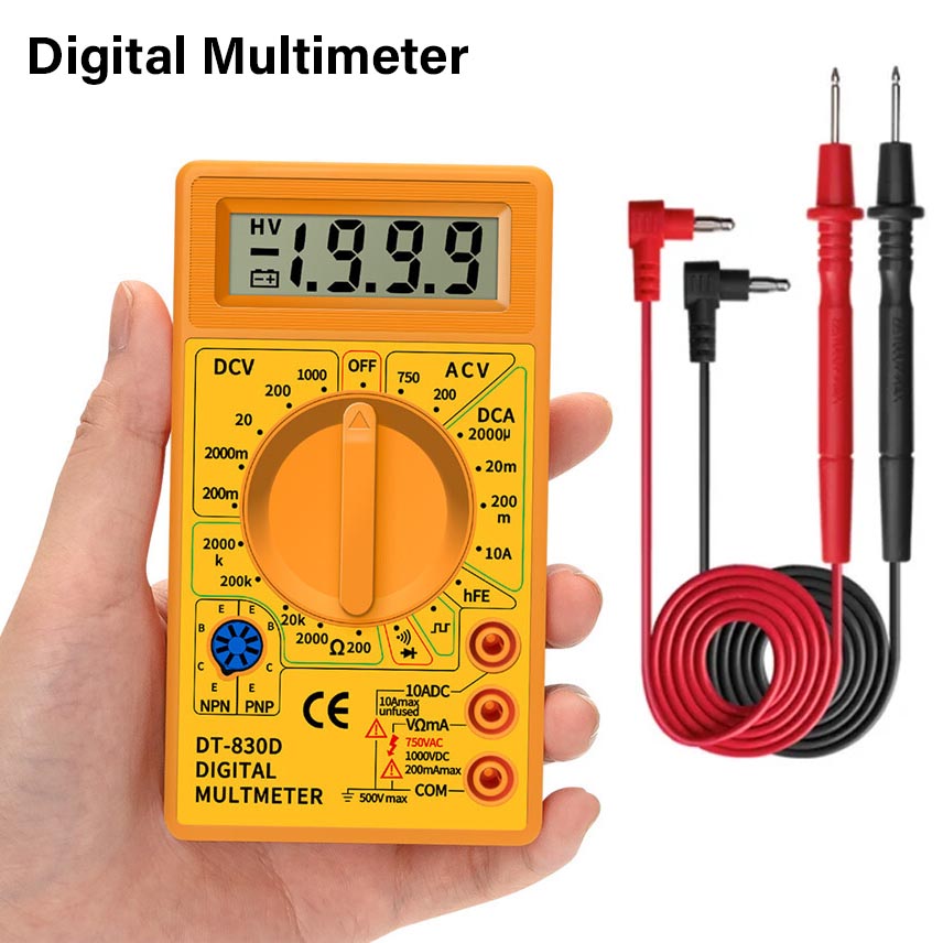 DT-830D MULTIMETRE MULTIFONCTIONS Voltmètre Ampèremètre AC/DC Test Diode