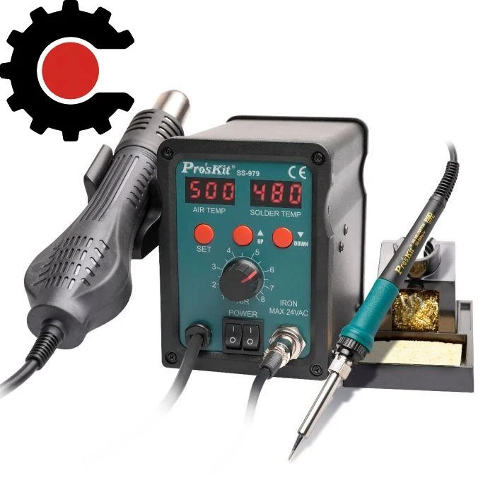 PROSKIT SS-979B STATION A AIR CHAUD avec FER A SOUDER POINTU 700W