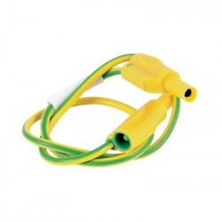 CORDON BANANE 4mm MALE / MALE 50cm JAUNE + VERT PRO ISOLE 20A