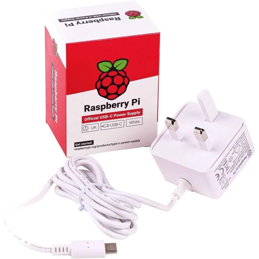 BLOC ALIMENTATION OFFICIEL RASPBERRY Pi 5 USB-C Power Supply 5.1V 5A 27W
