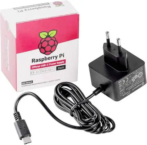 BLOC ALIMENTATION OFFICIEL RASPBERRY Pi 5 USB-C Power Supply 5.1V 5A 27W