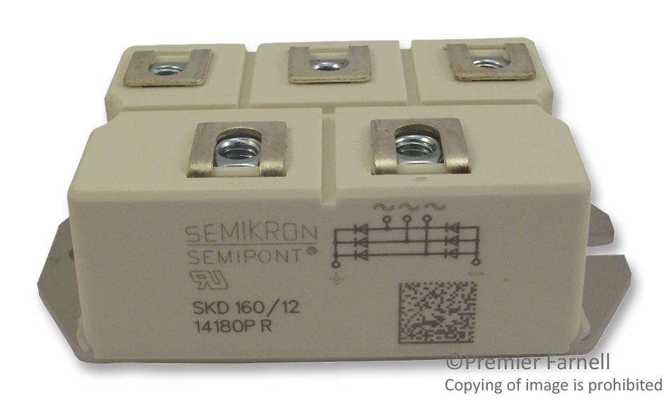 SKD160/12 PONT DE DE DIODE TRIPHASE 1200V 205A 5-Pin Case G-37 SEMIKRON