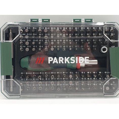 PARKSIDE – Tournevis à Cliquet et set D’Embouts 115 Pièces – Coffret ultra Complet et Ergonomique GERMANY