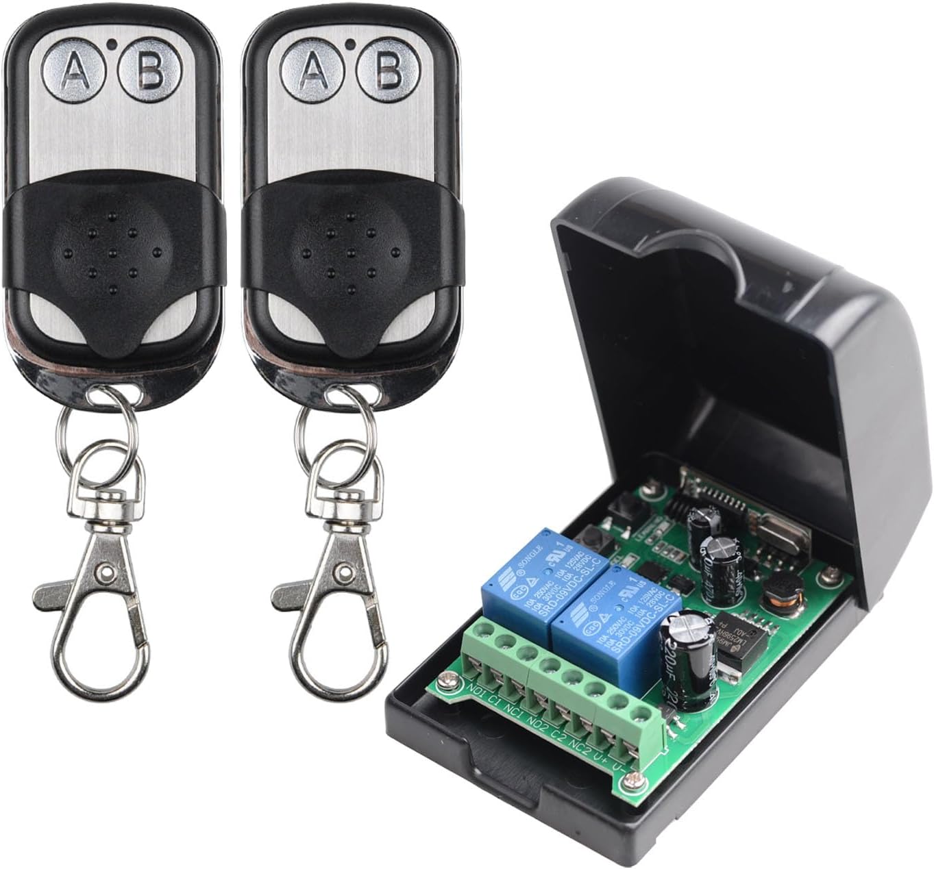 Télécommande sans fil universelle 433MHz DC 12V 10A 1 canal RF ( Module Relais ) Avec 2 télécommandes