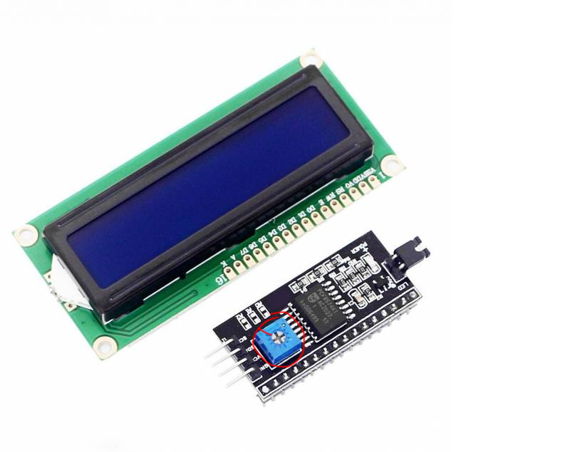 AFFICHEUR LCD ( 2 X 16 ) 2X16C AVEC INTERFACE I2C