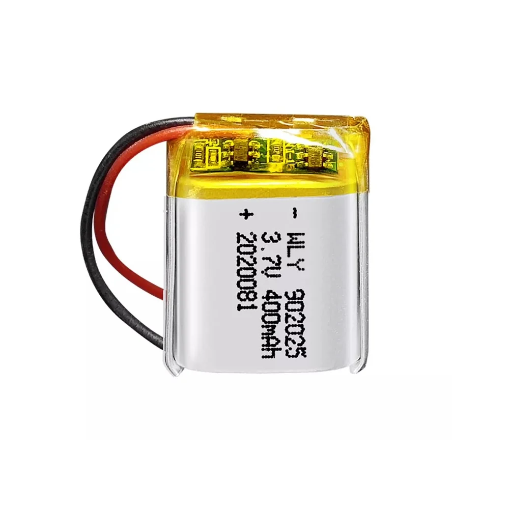 Batterie Lithium ion – 400 mAh, 3,7 V (25×25 mm)