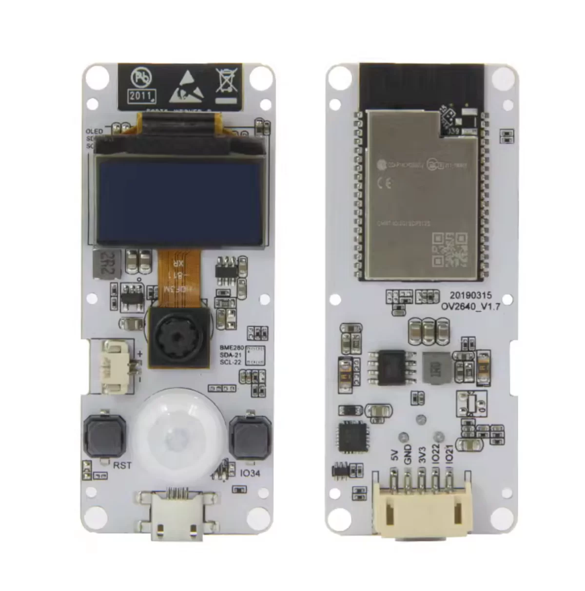 TTGO T-Camera ESP32 WROVER with PSRAM Camera Module OV2640 Camera 0.96OLED
