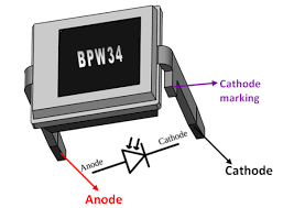 BPW34 Photodiode, 65 °, 2 nA, 900 nm, DIP-2