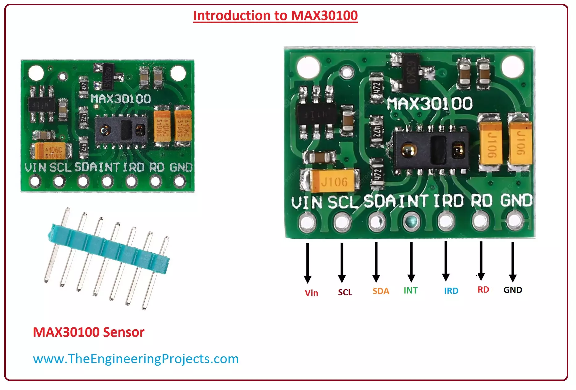 MODULE CAPTEUR DE FREQUENCE CARDIAQUE MAX30100