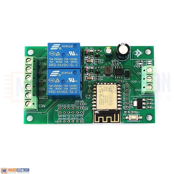 MODULE WIFI DC5V- 8…80V ESP8266 2 RELAIS ( ESP12f RELAY X2 V1.2 )