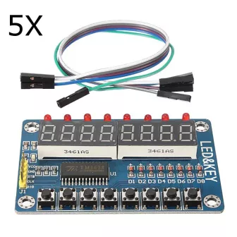 TM1638 MODULE D’AFFICHAGE à LED à TUBE NUMERIQUE 8 BITS
