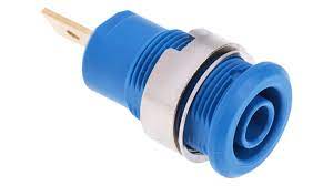 FICHE BANANE FEMELLE 4MM ISOLE 500V 10A BLEU