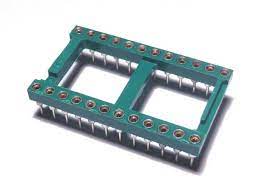 SUPPORT CIRCUIT INTEGRE TULIPE 24 CONTACTS LARGE VERT
