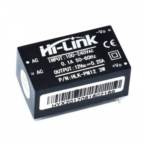 HLK-PM12 ( HI-LINK ) MODULE CONVERTISSEUR 220VAC to 12VDC 250mA