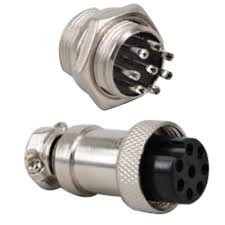 GX16 8 PIN CONNECTEUR METALLIQUE ROND ( M+F )
