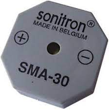 SMA-30 SONITRON BUZZER PIEZO 30 x 30 x 10.5mm, 1,5-24VDC 2,5kHz 87dB