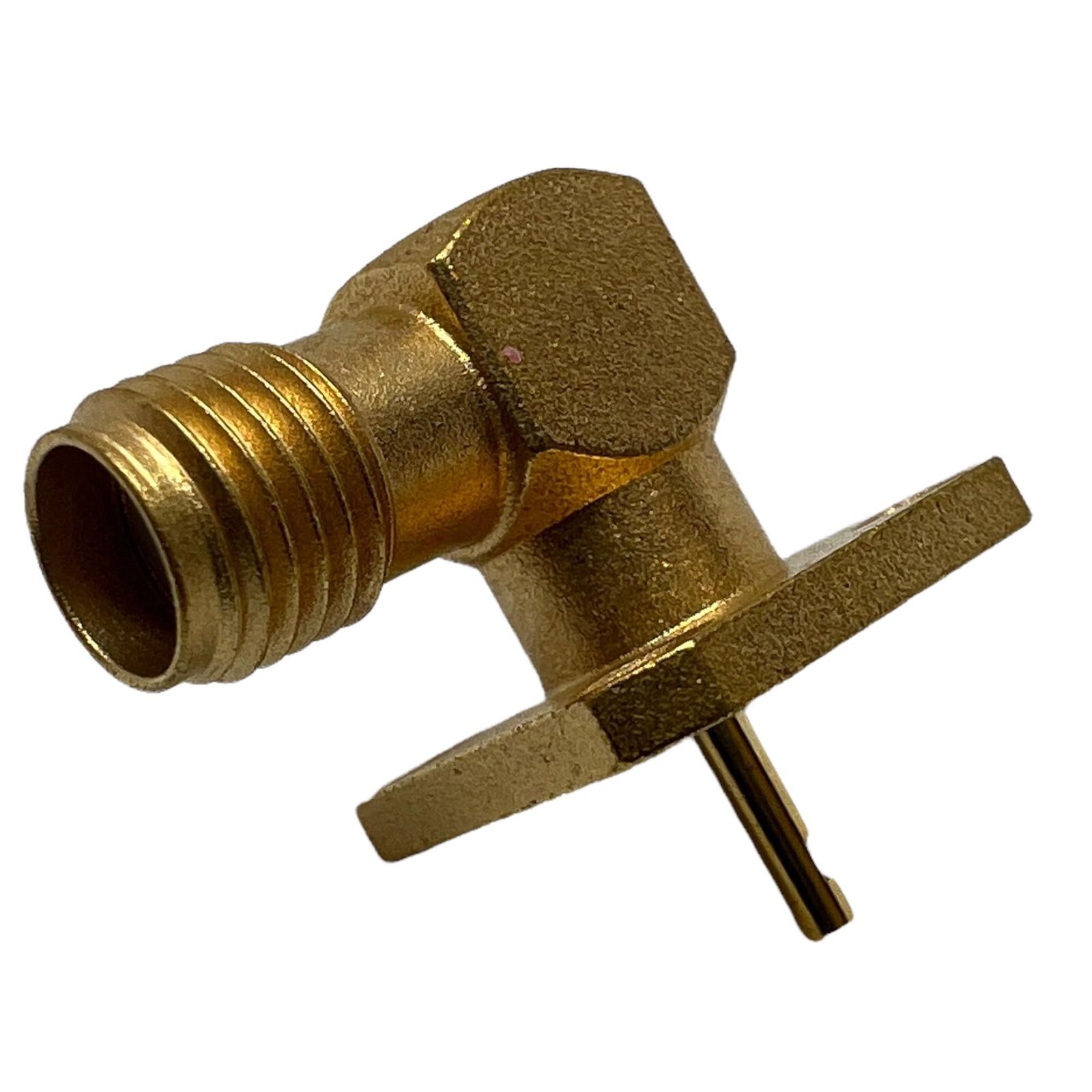 R125654000 Radiall Connector RF SMA (F) Right Angle Square Flange 50 Ohm 18Ghz