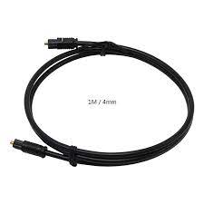 CORDON TOSLINK (SPDIF) Male to Male Black 4mm L:1M