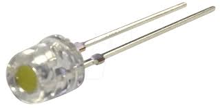 LED HAUTE LUMINOSITE 5mm PLATE 600…800mcd ROUGE